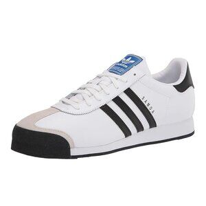 New adidas Originals Men's Samoa Retro Sneaker Running Shoe, White/Black, 9.5 M